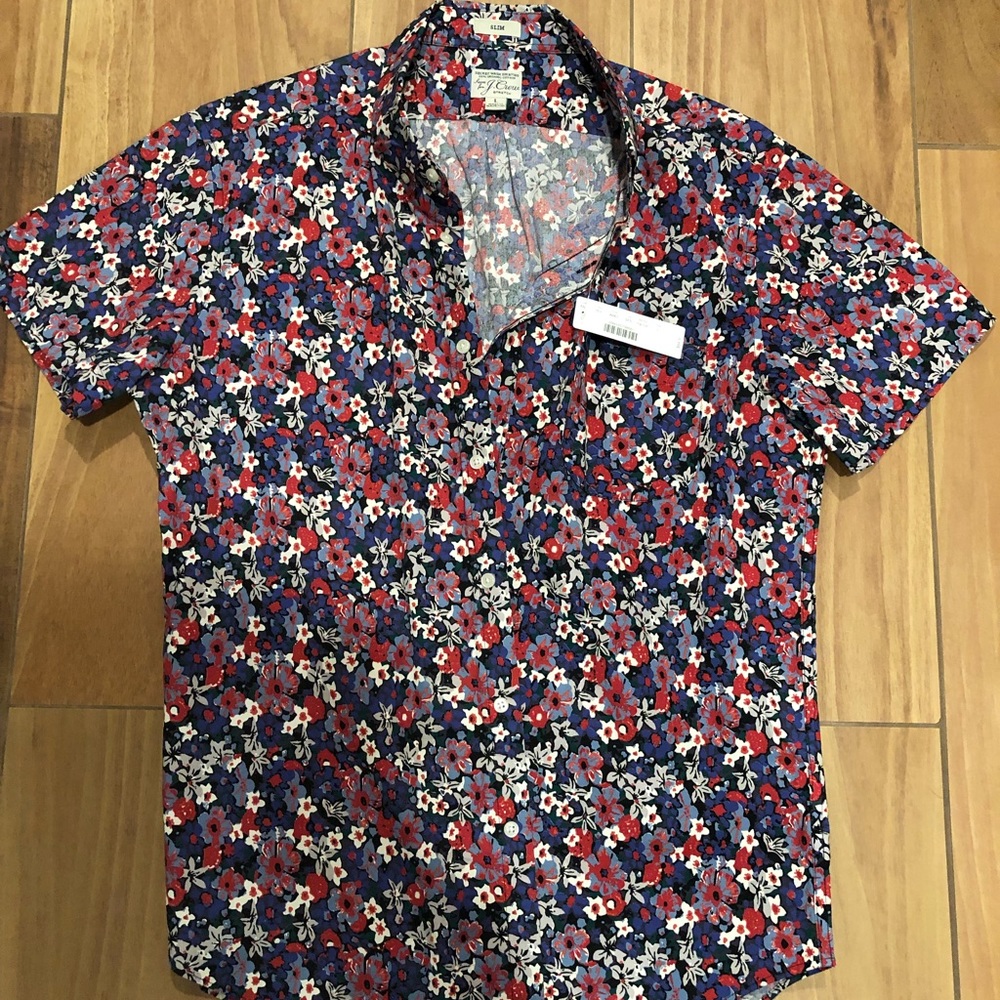 Mens casual shirt sleeve button down shirt